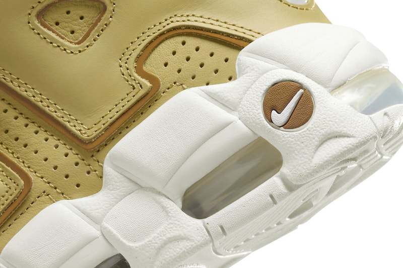 Nike Air More Uptempo Surfaces in "Buff Gold" DV1137-700 air jordan jordan brand swoosh Buff Gold/Bronzine-Sail release info