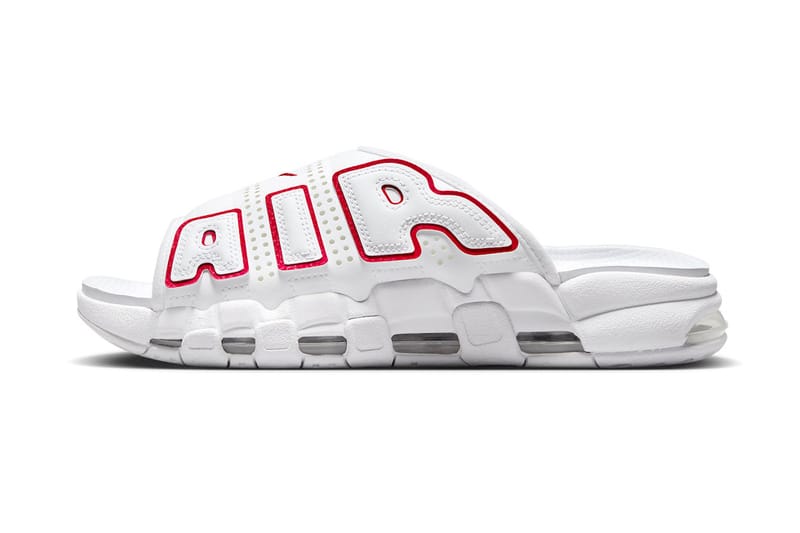 Nike Air More Uptempo Slide Arrives in "White/Red"