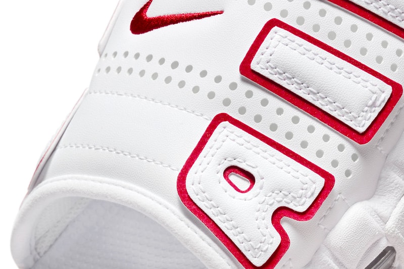 Nike Air More Uptempo Slide Arrive in "White/Red" FD9884-100 summer beach sandals basketball air jordan michael jordan