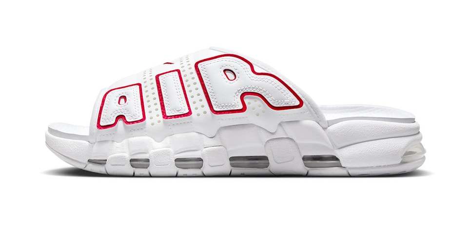 Nike Air More Uptempo Slide Arrives in "White/Red"