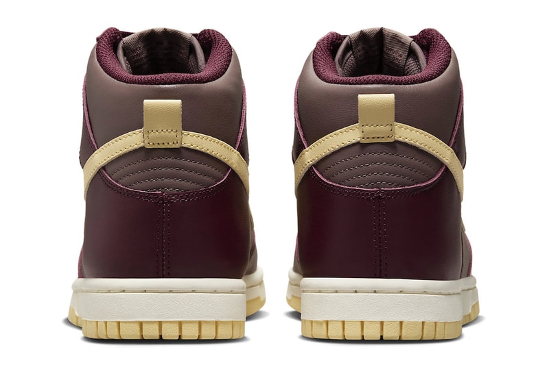 Official Look at the Nike Dunk High "Plum Eclipse" DD1869-202 Plum Eclipse/Pale Vanilla-Night Maroon high top basketball shoes swoosh