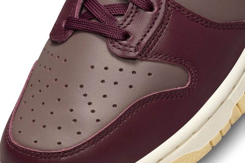 Official Look at the Nike Dunk High "Plum Eclipse" DD1869-202 Plum Eclipse/Pale Vanilla-Night Maroon high top basketball shoes swoosh