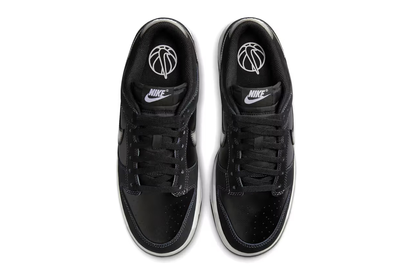 Nike Dunk Low Airbrushed Swoosh Shoes Just Do It Michael Jordan Basketball Fashion Streetwear Black White Rubber Midsole 