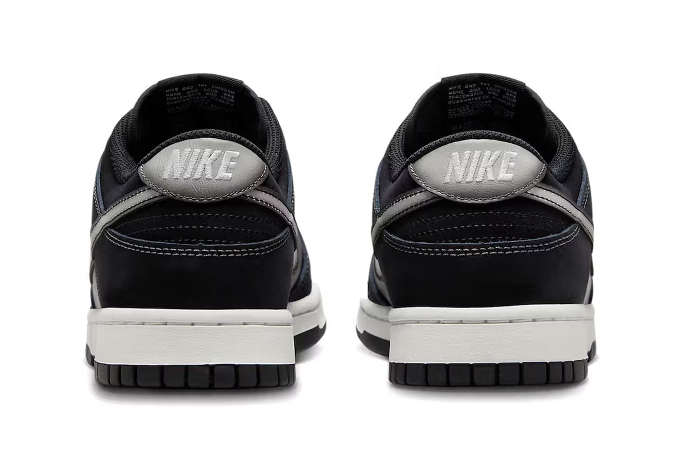Nike Dunk Low Airbrushed Swoosh Shoes Just Do It Michael Jordan Basketball Fashion Streetwear Black White Rubber Midsole 