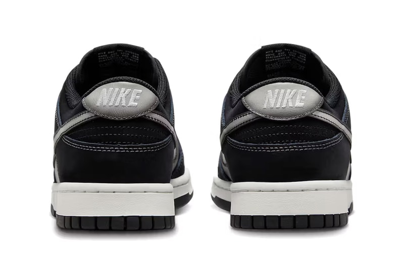 Nike Dunk Low Airbrushed Swoosh Shoes Just Do It Michael Jordan Basketball Fashion Streetwear Black White Rubber Midsole