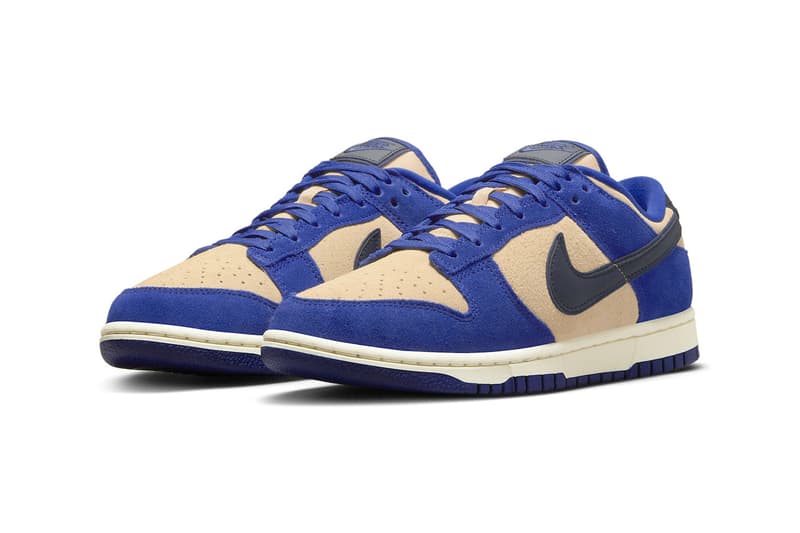 Nike Dunk Low "Blue Suede" DV7411-400 Official Release Deep Royal Blue/Sesame-Midnight Navy-Dark release info june summer 2023 dodgers swoosh