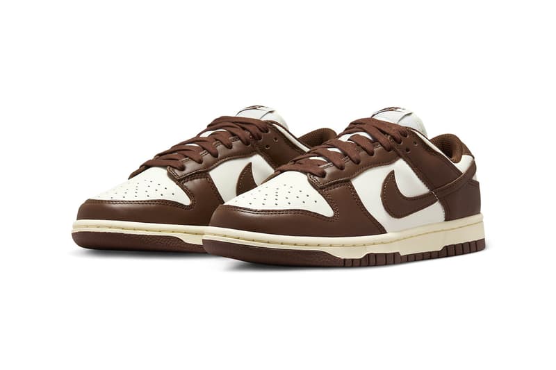 Official Look at the Nike Dunk Low "Cacao Wow" DD1503-124 Sail/Cacao Wow-Coconut Milk release info brown low tops swoosh basic shoes sneakers