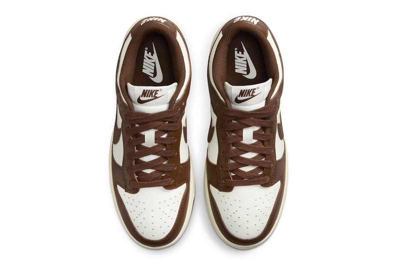 Official Look at the Nike Dunk Low "Cacao Wow" DD1503-124 Sail/Cacao Wow-Coconut Milk release info brown low tops swoosh basic shoes sneakers