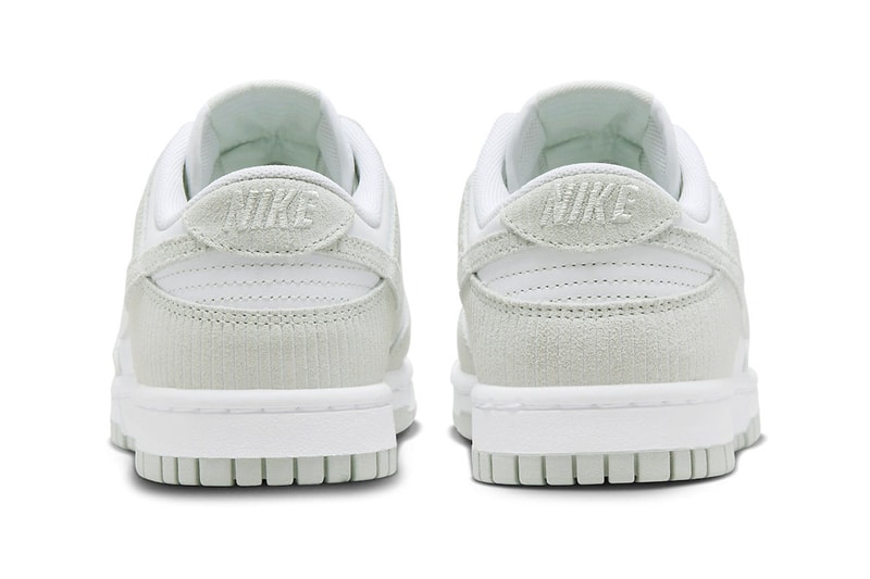 Official Look at the Nike Dunk Low "Grey Corduroy" FN7658-100 fall 2023 low top swoosh sneakers footwear