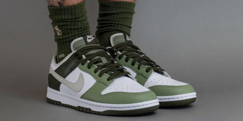 On-Feet Look at the Nike Dunk Low "Oil Green"