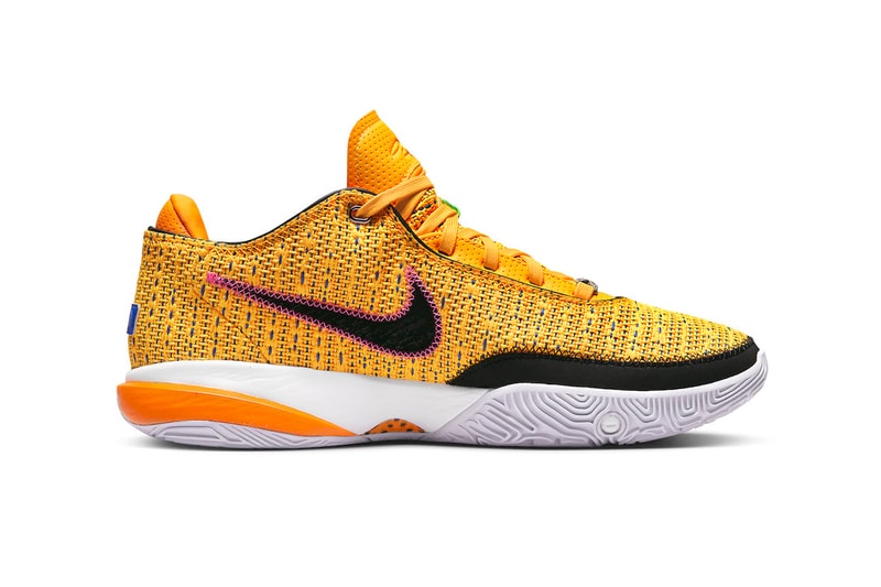 Official Look at the Nike LeBron 20 "Laser Orange" DJ5423-801 DJ5422-801 Laser Orange/Racer Blue-Hyper Pink-White basketball shoes bronny james king james lbj lebron james los angeles lakers basketball shoes nba