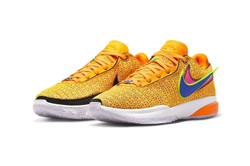 Official Look at the Nike LeBron 20 "Laser Orange" DJ5423-801 DJ5422-801 Laser Orange/Racer Blue-Hyper Pink-White basketball shoes bronny james king james lbj lebron james los angeles lakers basketball shoes nba