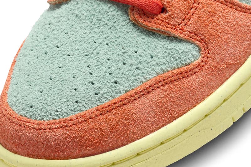 Official Look at the Nike SB Dunk Low "Orange/Noise Aqua" Orange/Noise Aqua-Emerald Rise-Lemon Chiffon V5429-800 release info fall 2023