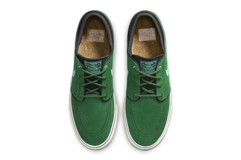 Nike SB Janoski OG+ Surfaces in "Going Green" DV5475-300 Gorge Green/Copa-Action Green-Bright Cactus-Enamel Green-Black skate shoes nike swosh low top