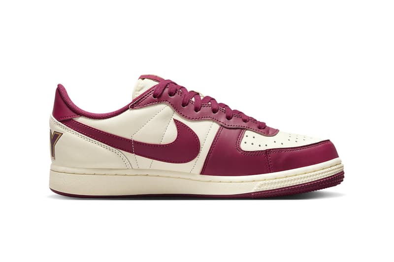 Nike Terminator Low NY vs. NY Release Info FN6842-113 Date Buy Price Coconut Milk Noble Red Track Red Metallic Gold