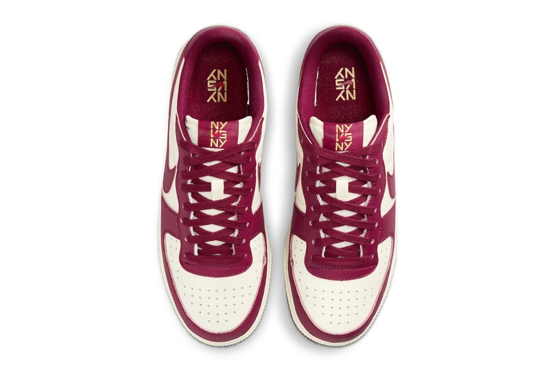 Nike Terminator Low NY vs. NY Release Info FN6842-113 Date Buy Price Coconut Milk Noble Red Track Red Metallic Gold