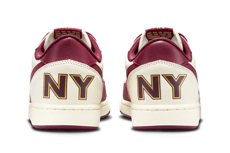 Nike Terminator Low NY vs. NY Release Info FN6842-113 Date Buy Price Coconut Milk Noble Red Track Red Metallic Gold