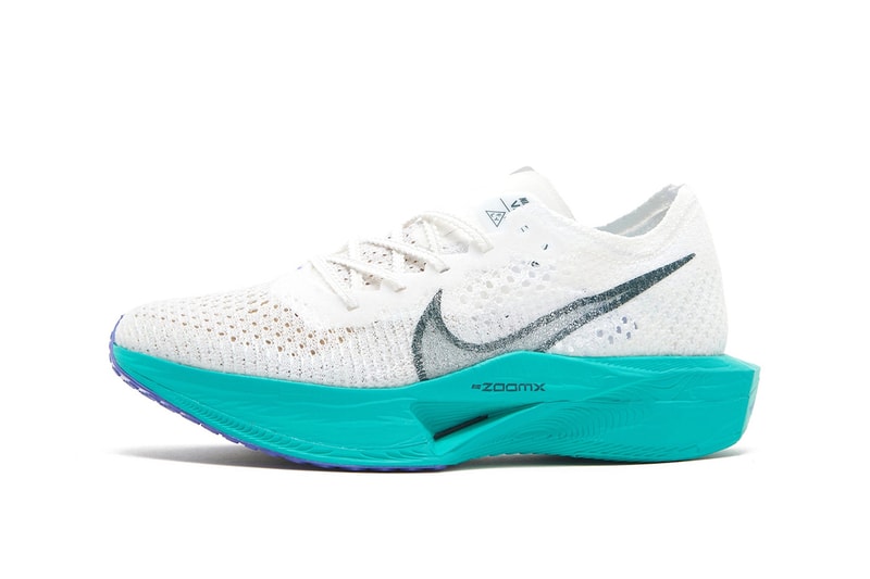 Nike ZoomX Vaporfly 3 Aquatone Release Info DV4129-102 Date Buy Price White Deep Jungle Jade Ice Clear Light Ultramarine