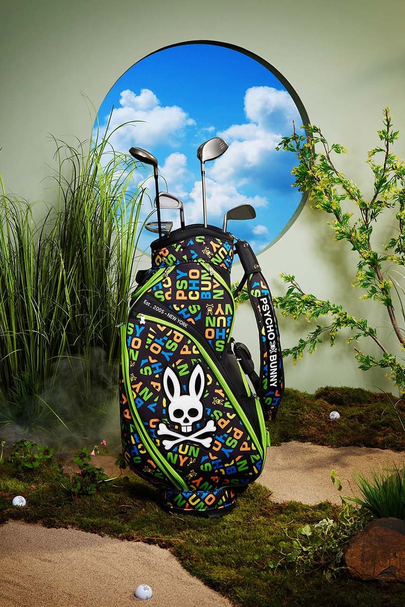 psycho bunny golf japan collection us cart caddy performance ball marker head cover glove umbrella 