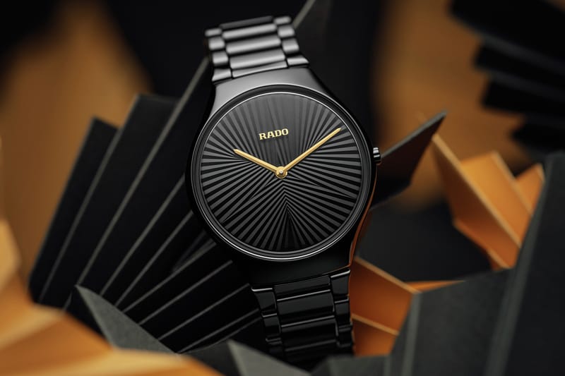 RADO Switzerland Analogue Men's Watch (Black Dial Gold Colored Strap) :  Amazon.in: Fashion