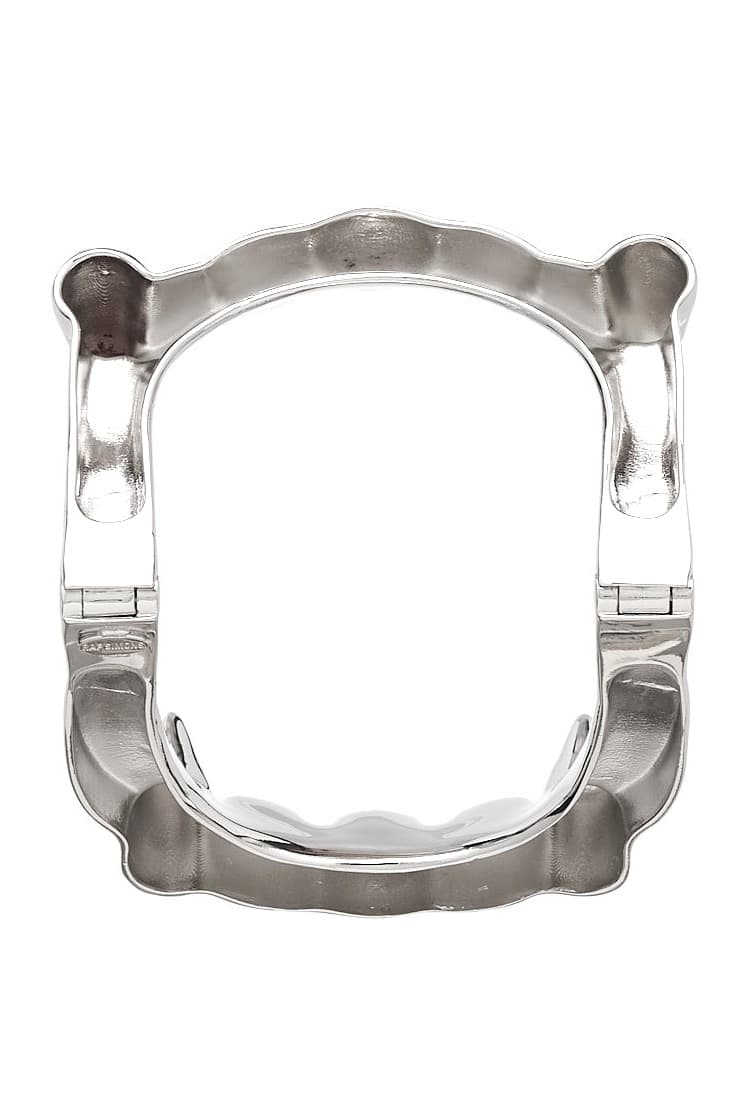 Raf Simons Spring Summer 2023 Runway Jewellery Jewelry Vampire Fangs Cuff Bracelet Necklace Silver Gold