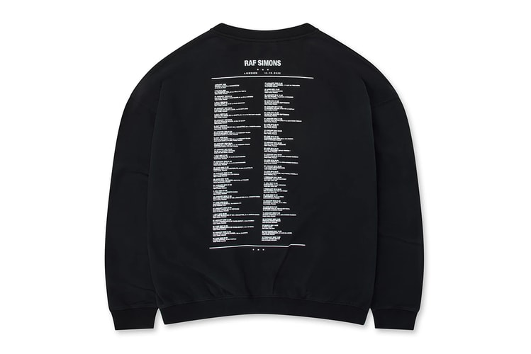 Raf Simons Anthologizes His Runway Shows on SS23 "Tour Cardigan"