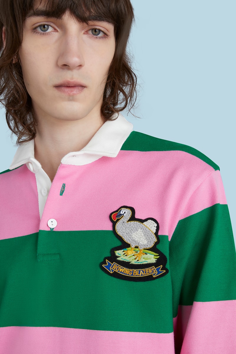 Rowing Blazers Gucci Vault Capsule Collection Lookbook Drops Oxbridge Dodo Jack Carlson Formal Tailcoat Rugby Shirt Shirts T-Shirt Caps
