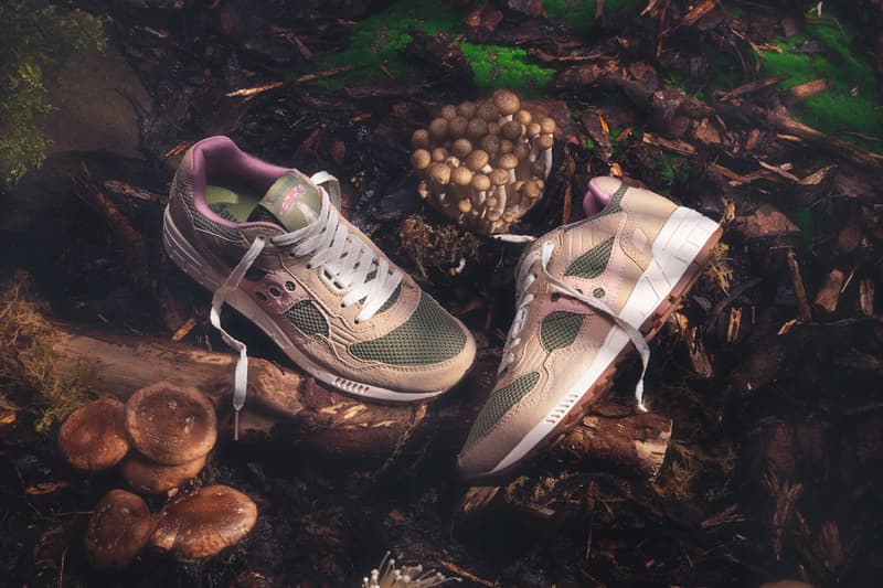 Saucony Originals Mushroom Pack Spring Summer 2023 3D G.R.I.D. Hurricane Shadow 5000 Shadow 6000 Hyphalite Sustainability