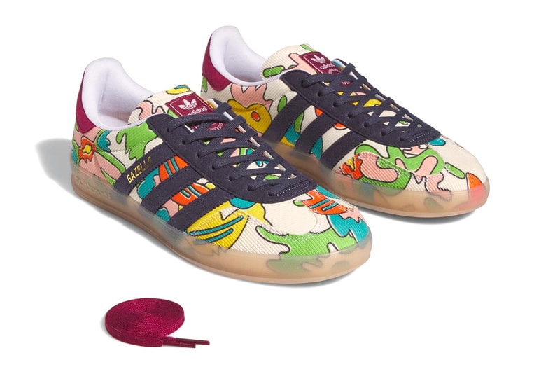 Sean Wotherspoon x adidas Originals Gazelle Indoor Ecru Tint / Shadow Navy / Gum IG2849 Corduroy Release Information Drops Footwear Sneakers