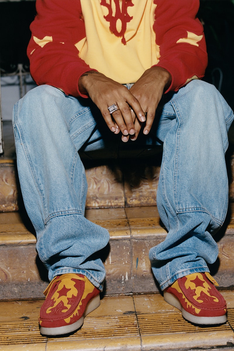 Clarks Wallabee Supreme Yellow Red