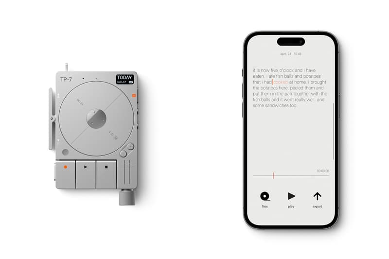 Teenage Engineering Tp 7 field recorder tape reel transcription app release info price