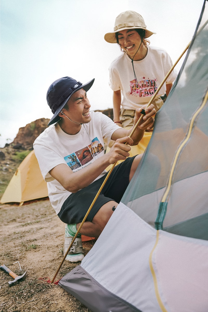 The North Face Launches Summer 2023 Collection spring/summer 2023 ss23 adventure hiker outdoor technical functional clothing windbreaker tent bucket hat camping gear