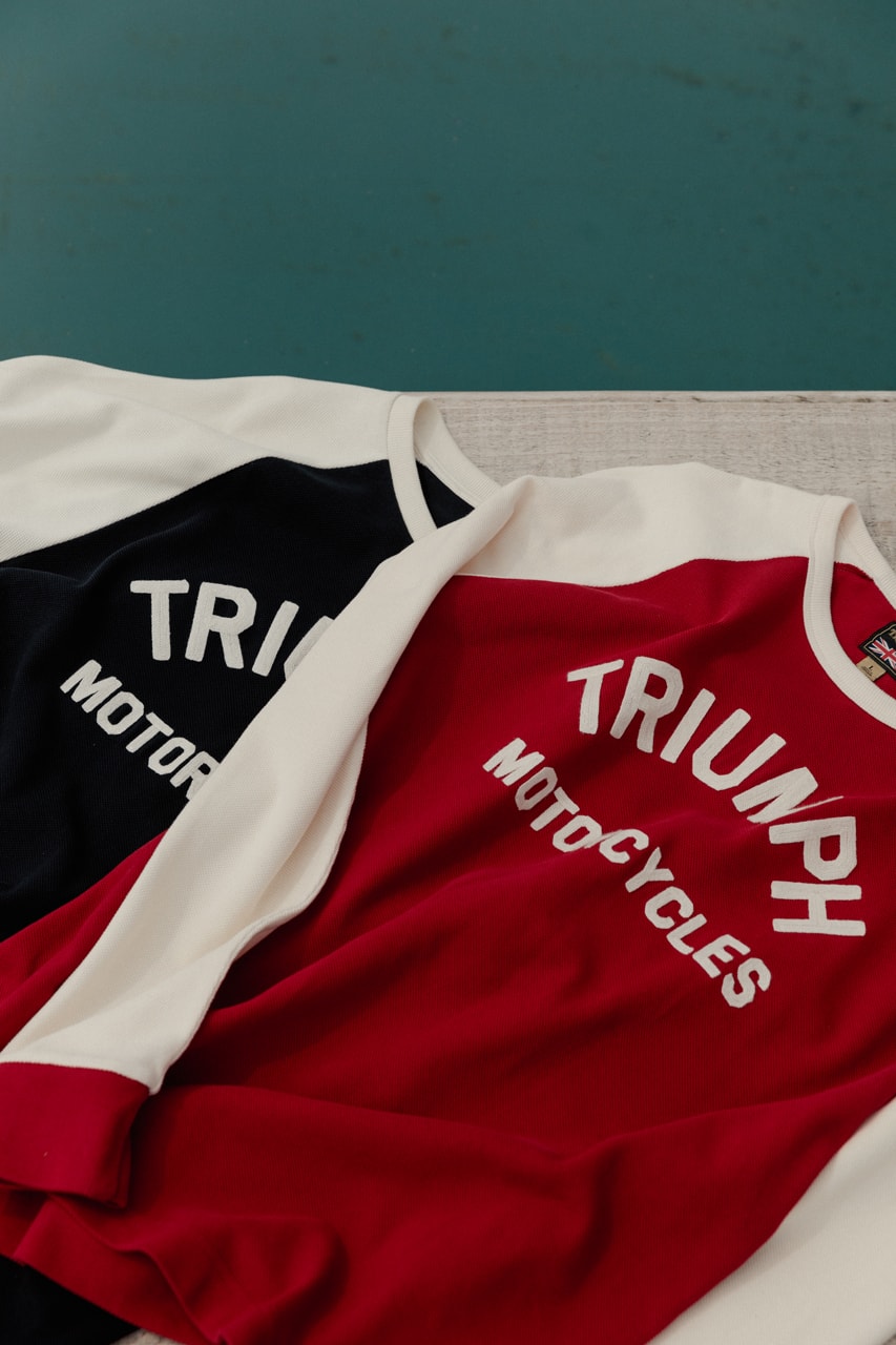triumph spring summer 2023 collection lifestyle t-shirts graphic vintage red retro motorbike motorcycle British