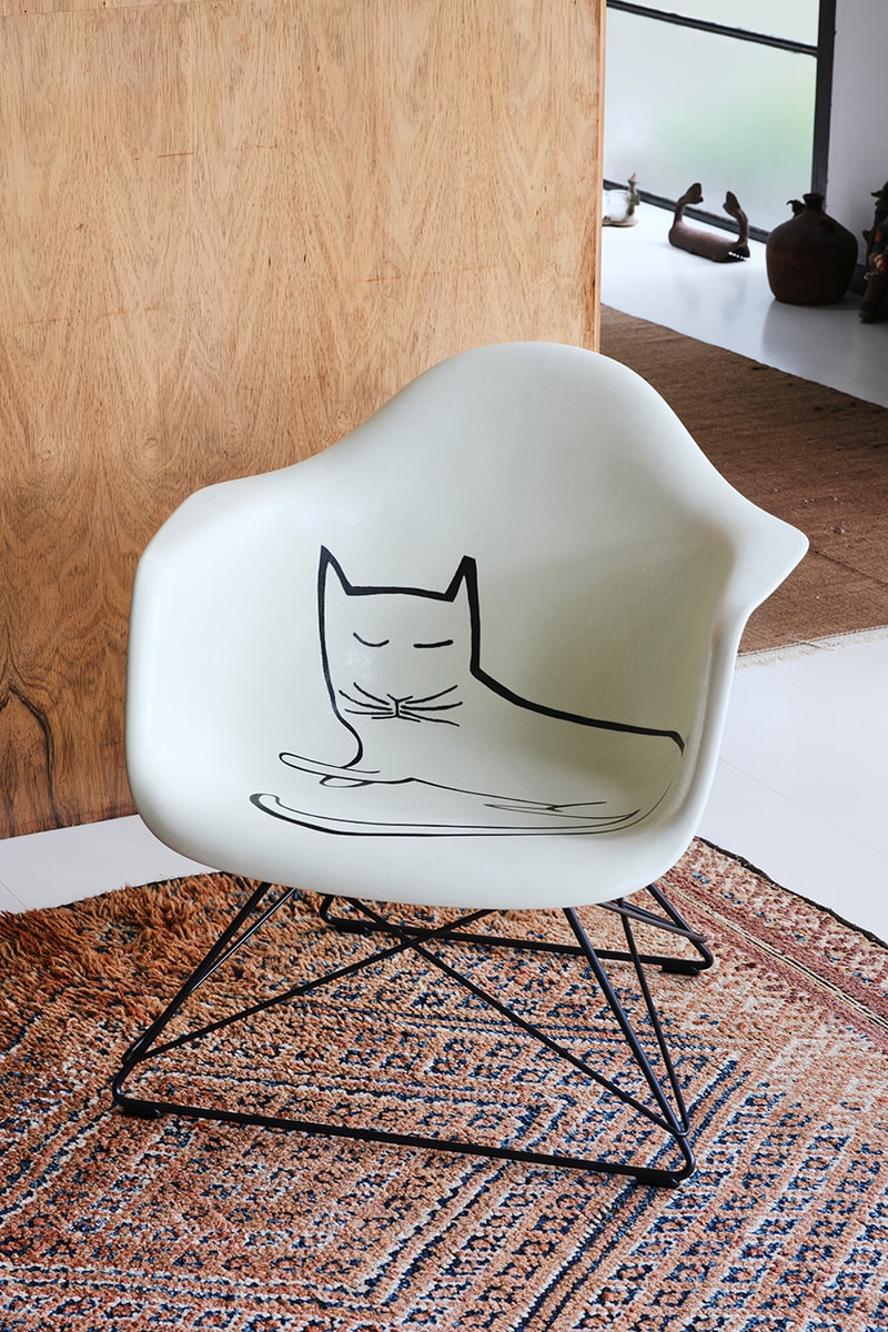 vitra herman miller eames office saul steinberg fiberglass armchair hand pained cat 500 units official release date info photos price store list buying guide