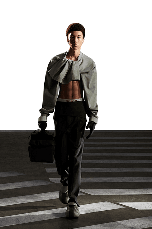 XANDER ZHOU Fall Winter 2023 fw23 Collection Interview Feature menswear womenswear ai artificial intelligence London fashion week uk china designer