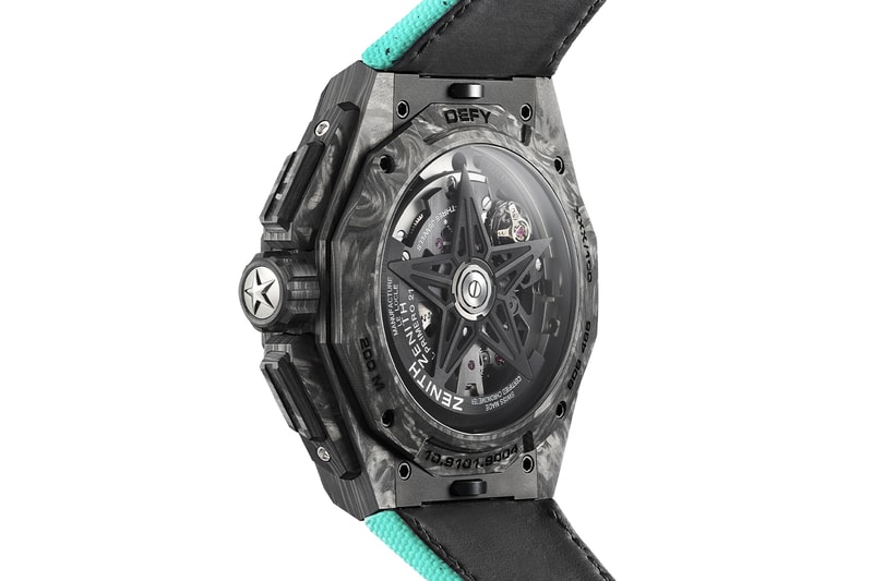 Zenith Releases This Season's Limited Edition Defy Extreme E 2023 crafted entirely in carbon fibre and featuring Extreme E’s official “Vital Green” colour hydro x prix scotland