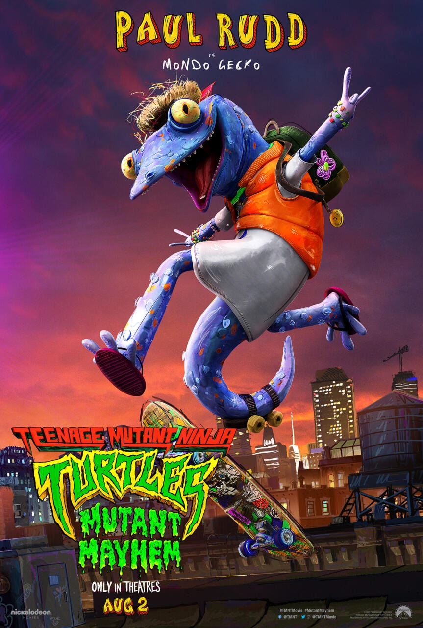 Teenage Mutant Ninja Turtles: Mutant Mayhem; 16 Character Posters