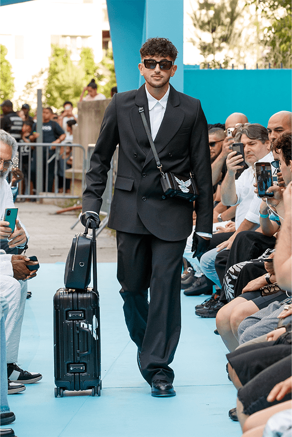 3.PARADIS Spring Summer 2024 Paris Fashion Week menswear womenswear runway show debut rimowa Emeric Tchatchoa 