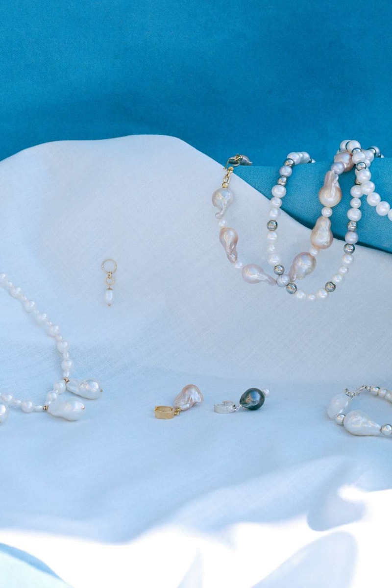 A Sinner in Pearls New London Jewelry Brand Men in Pearl Necklaces Bracelets Earrings Drops