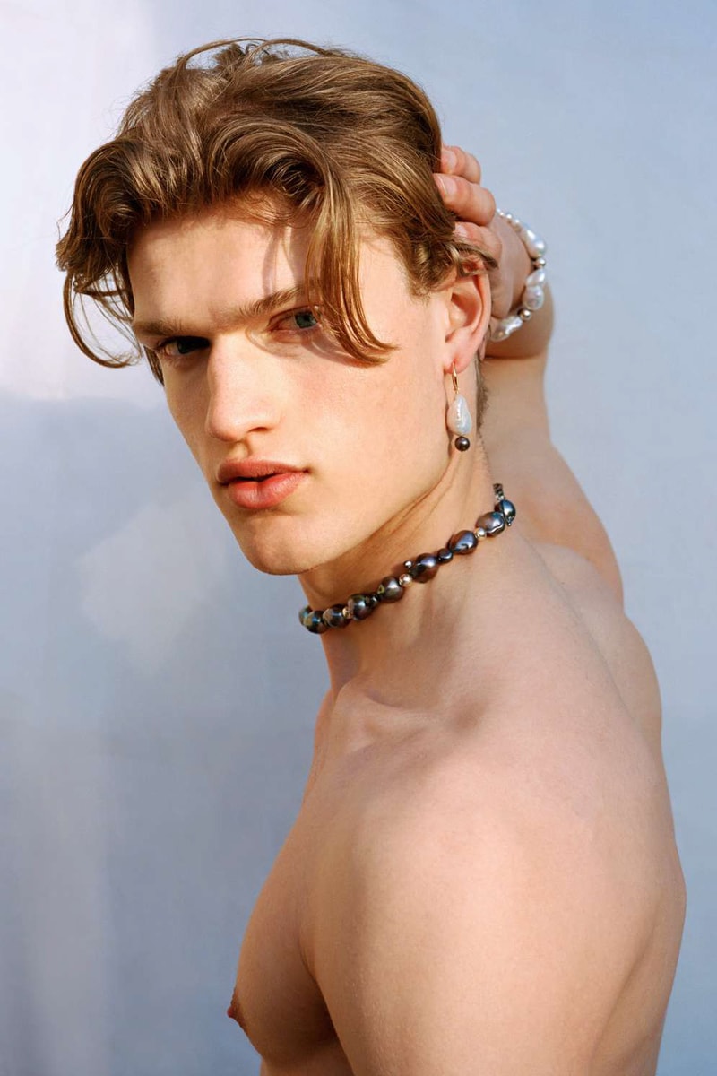 A Sinner in Pearls New London Jewelry Brand Men in Pearl Necklaces Bracelets Earrings Drops