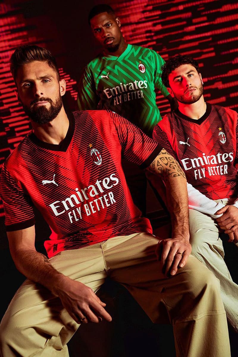 AC Milan PUMA Football Soccer Home Jersey Sports Serie A Champions League Erling Haaland Kevin De Bruyne Inter Milan