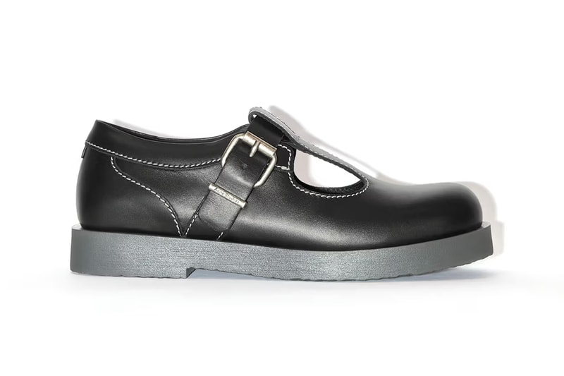 Acne Studios Mens Mary Jane Shoes Black Leather Buckle Khaki Beige Nubuck Release Information 
