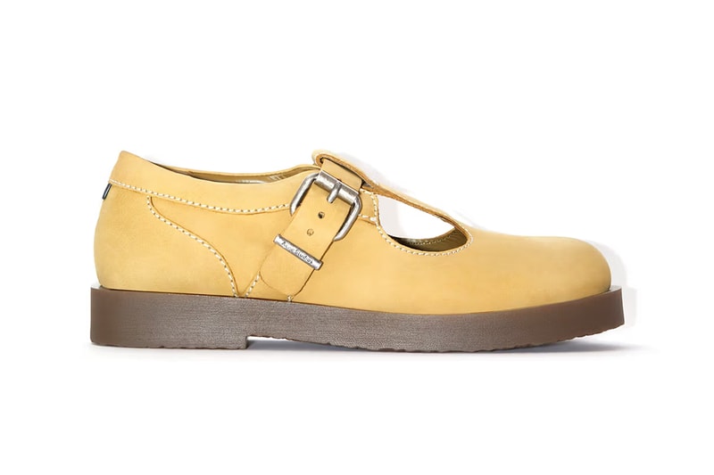 Acne Studios Mens Mary Jane Shoes Black Leather Buckle Khaki Beige Nubuck Release Information 