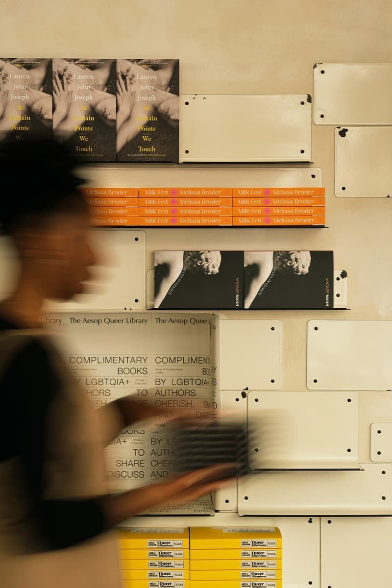 Aesop Queer Library 2023 LGBTQIA+ Queer Pride Month Literature Los Angles New York Toronto London Skincare Stores Books