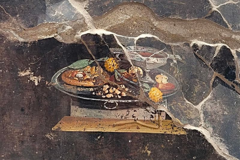 Archaeologists Discover Pizza Roman Fresco Pompeii