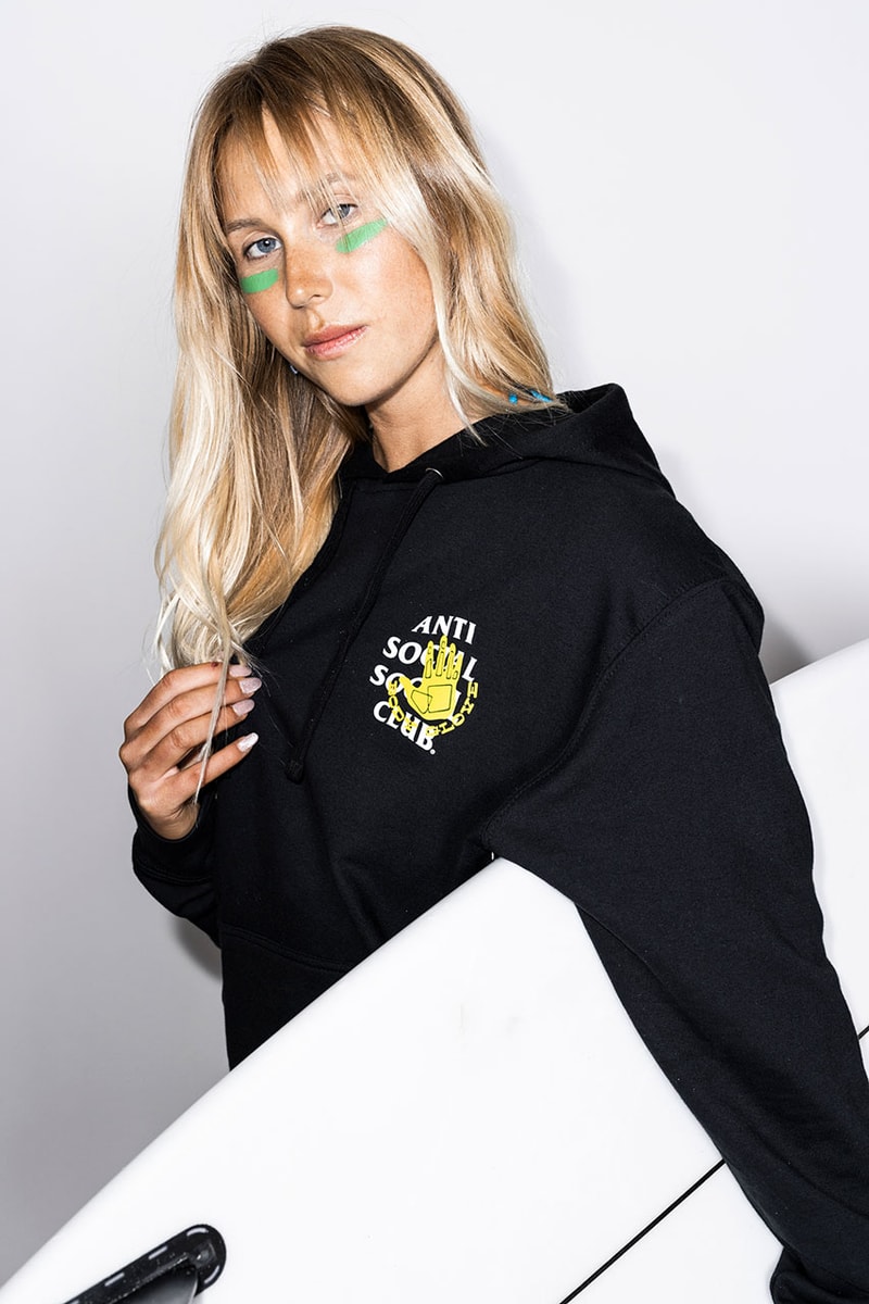 anti social social club aw23 mainline premium body glove collab tees hoodie socks sweatshirt