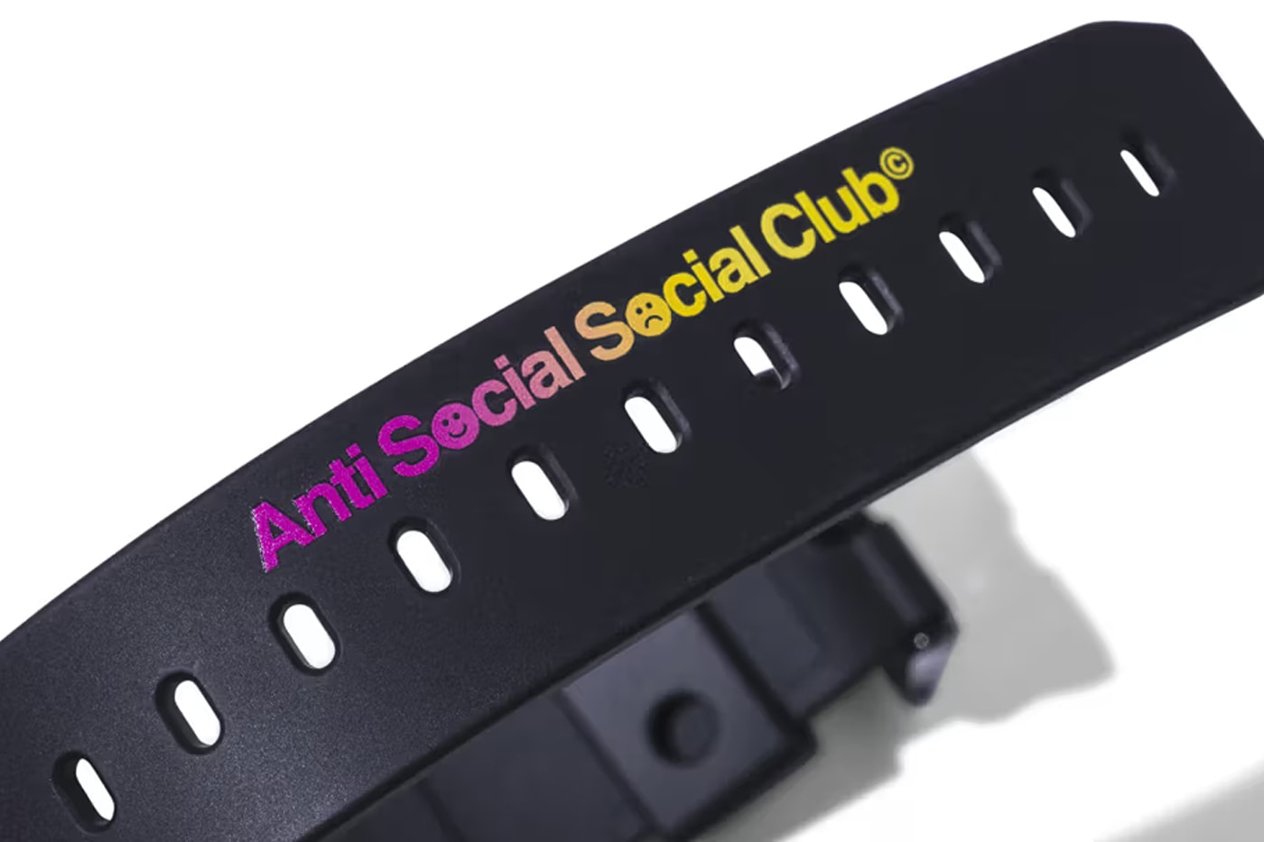 g shock taps anti social social club for casio model watch summer branding trademark pink to yellow gradient time classic timeless collection autumn winter 2023