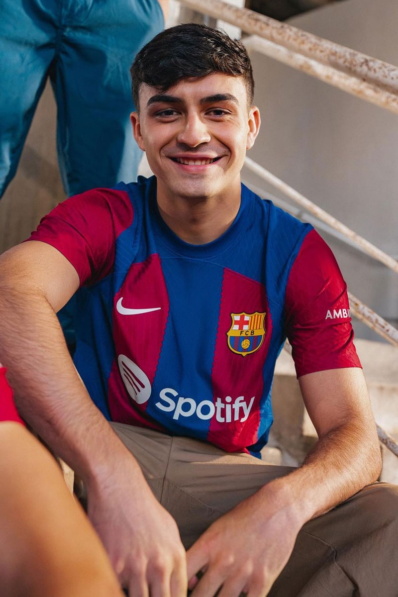 Barcelona Nike Football Soccer Jersey Sports La Liga Real Madrid Sports Gavi Champions League Mbappe Erling Haaland Kevin De Bruyne