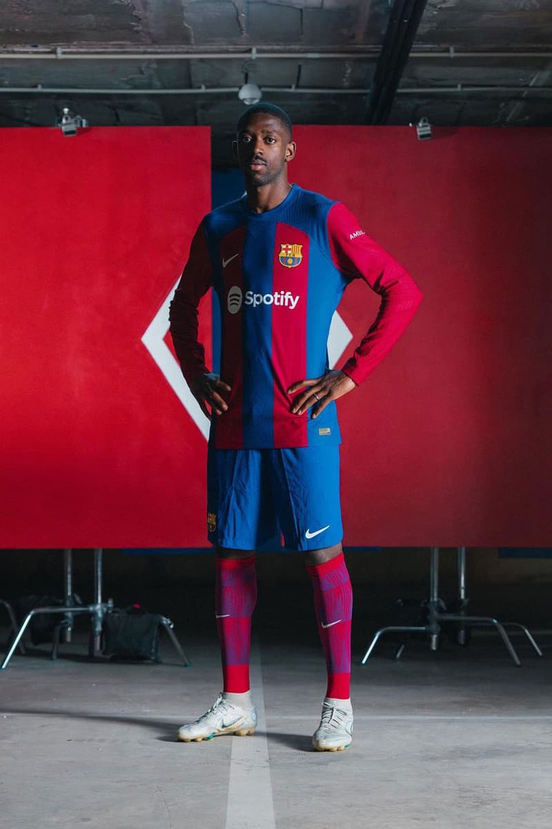 Barcelona Nike Football Soccer Jersey Sports La Liga Real Madrid Sports Gavi Champions League Mbappe Erling Haaland Kevin De Bruyne