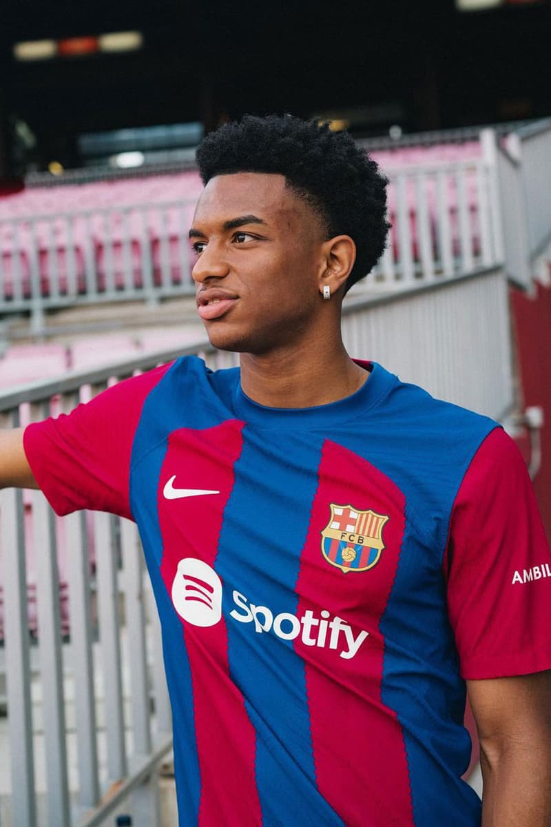 Barcelona Nike Football Soccer Jersey Sports La Liga Real Madrid Sports Gavi Champions League Mbappe Erling Haaland Kevin De Bruyne
